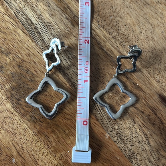 David Yurman sterling silver double drop earrings - Picture 14 of 15